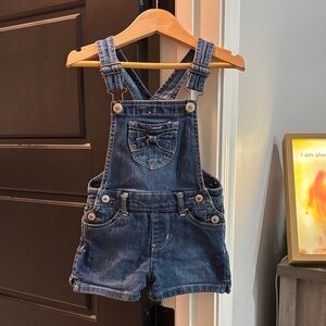 Jordache Dark Blue Kids Overalls with Bow Detail